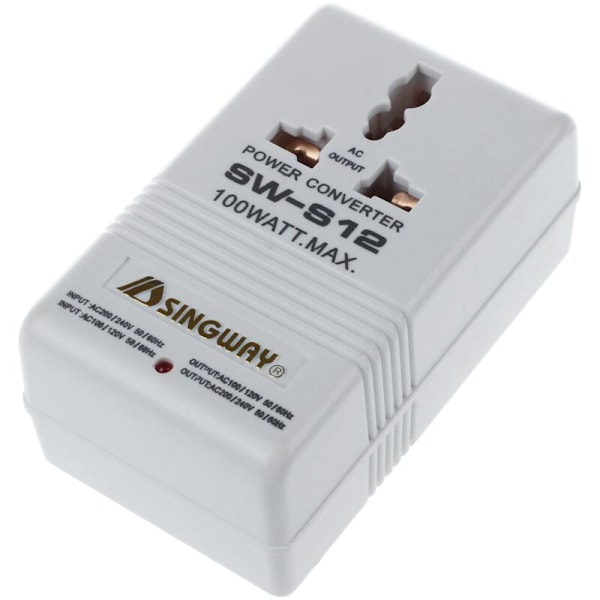 3 kpl 100W 110V / 120V - 220V 240V Jännitekonvertteri Muuntaja Vaihda Ylös & Alas Matkustus Valkoinen