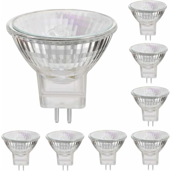 MR11 12V 35W Halogenlampor GU4 Sockel Spotlight 2800K Varmvitt, Dimbar, 8-pack