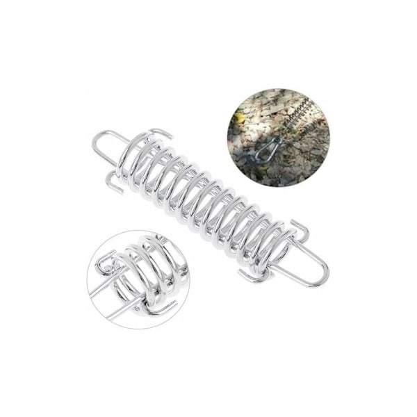 4 stycken skuggsegel fjädrar, skuggsegel spännfjäder, skuggsegel spännfjäder, campingtält spännfjäder, ståltält fjäder repspänne (silver