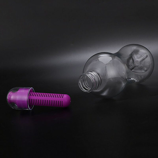 Matkajuomapullo Kannettava Suodatin Ulkoiluvaellus 550 Ml Kuntosali Suodatus Terveellinen Juomapullo-Violetti