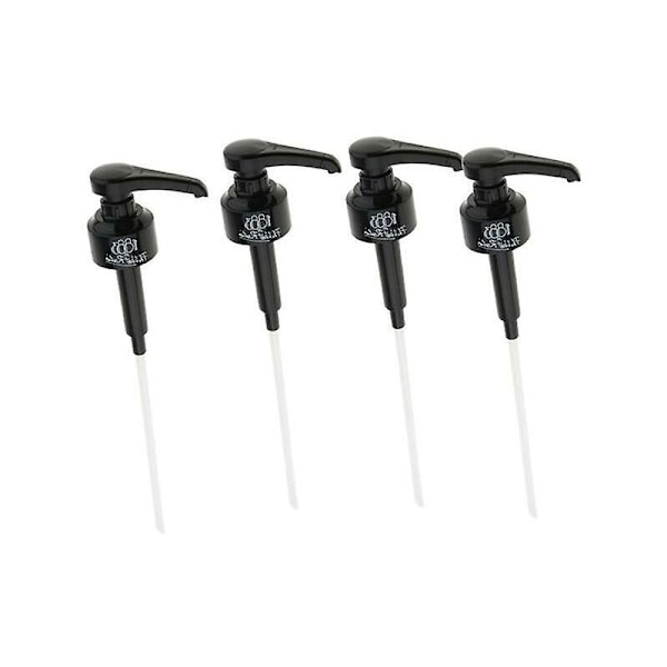 4 st kaffe 1 liter dispenser sirapspump svart vätskedispenser för monin sirap 10 ml juiceflaskedispenserpump