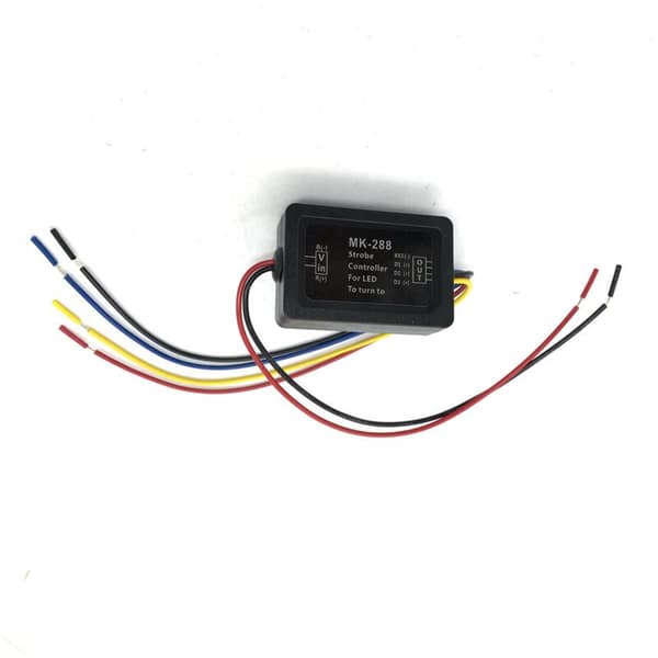 2 stk Universelle 12V -288 Blinkende Strobe-Kontroller Blinklysmodul for 3 LED Dynamisk Baklys