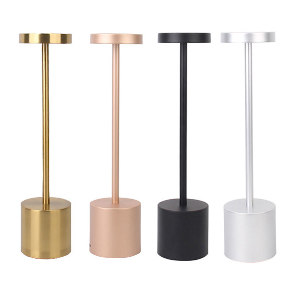 USB-ladbare trådløse bordlamper, 1800mA oppladbart LED-bordlampe, 3 fargemoduser