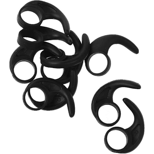 5 par Universal Mjuka Silikon Öronproppsstabilisatorer med 22 x 10mm Svart