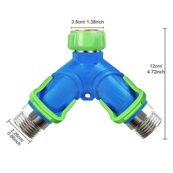 2 stk. Have Splitter - 2 Vejs Have Splitter, Y Have Splitter Connector Udendørs Have Splitter