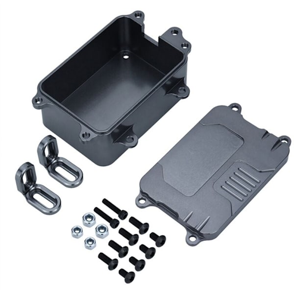 Päivitä osat Metallivastaanotin ESC-laatikko sopii SCX10 1/10 RC-ajoneuvoon, punainen