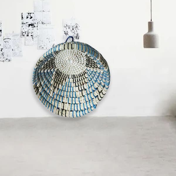 Vävda korg Boho Decor Sjögräs Fruktskål Rotting Hängande Dekorativ för Sovrum Kök D