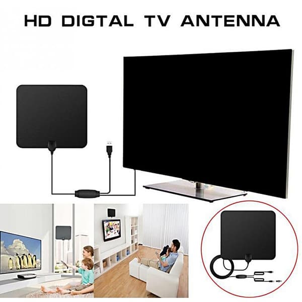 HD TV-antenn, 4K HDTV-antenn, 50 mils räckvidd med förstärkare som stöder alla HD digital-TV-format