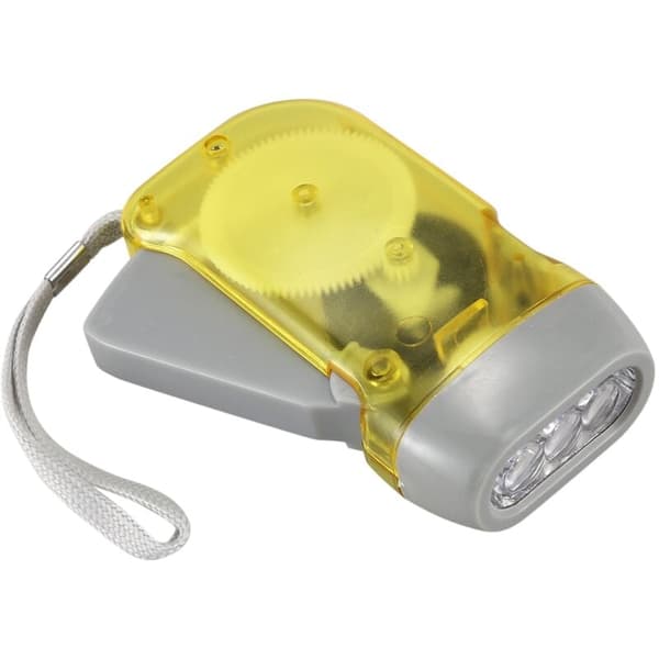 3 LED lommelygte vindmølle generator manuelt spænde camping