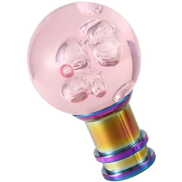 Universal Akryl Girspaksknott Boble Krystall Transparent Rosa