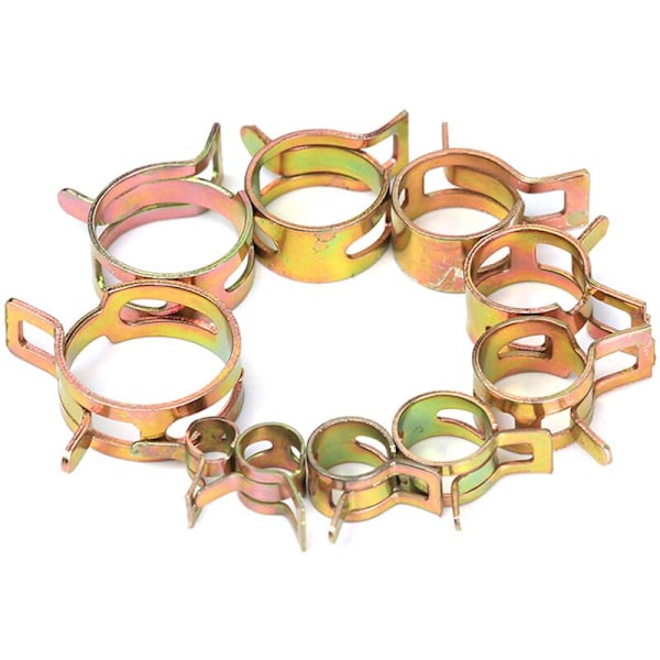 100 st Serie Inner Diameter 6-17Mm Färg Platad Zink Snap Ring, Bränsleslangklämma, Färg Platad Zink Klämring