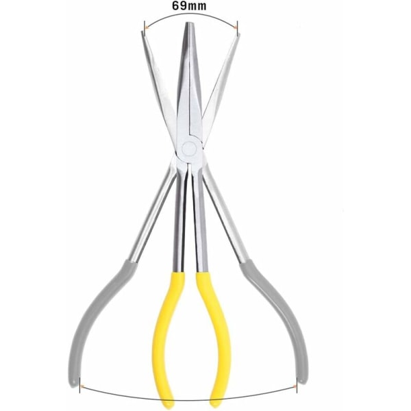 28cm lange buede nesetenger - 25 grader - Langnesetenger - Tenger med taggete kjever