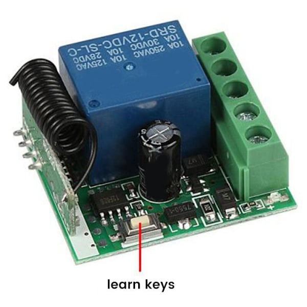 RF 433MHz Langaton Kytkimen Vastaanotin DC 12V Yksi Relae Vastaanotin Moduuli Universaalilla Langattomalla Kaukosäätimellä 2 kpl