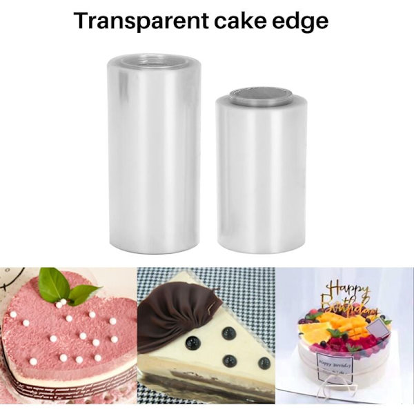 2 st 8/10 cm Kakformar Klar Film Kakrullar Mousse Kakor Acetatark Choklad Godis Inpackningsremsa Kakdekorationsremsa Verktyg