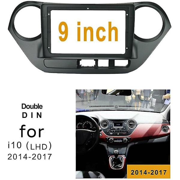 9 Tuuman 2 Din Auton Kojelaudan Kehys Radio Fascia Dash Mp5 Soitin Dvd Adapteri Kehys Paneeli I10 2014-