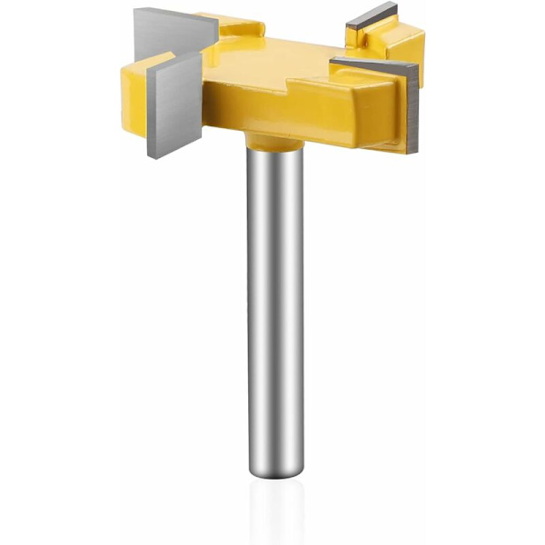 Frestejler for flater, sporfreser, 8 mm freser med 1/4\" skaft T-blad, for dører, bord, hyller, vegger og mer