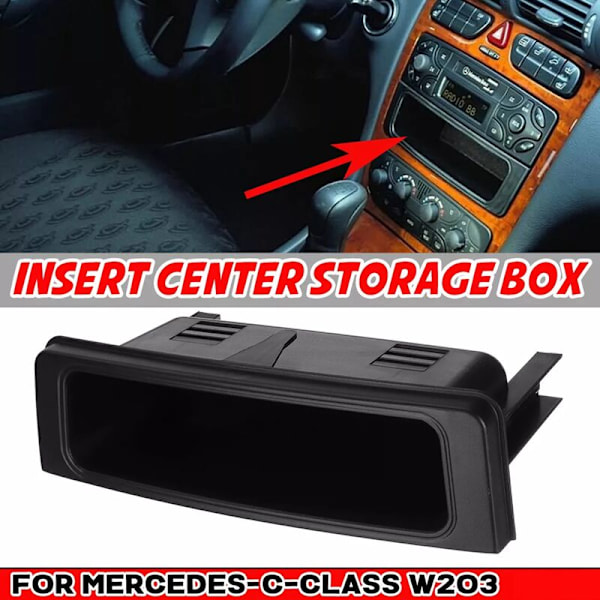 2036830291 Förvaringsfack för mittkonsol i bil till W203 C-klass 2001-2007 W639 Förvaringsbox Organizer