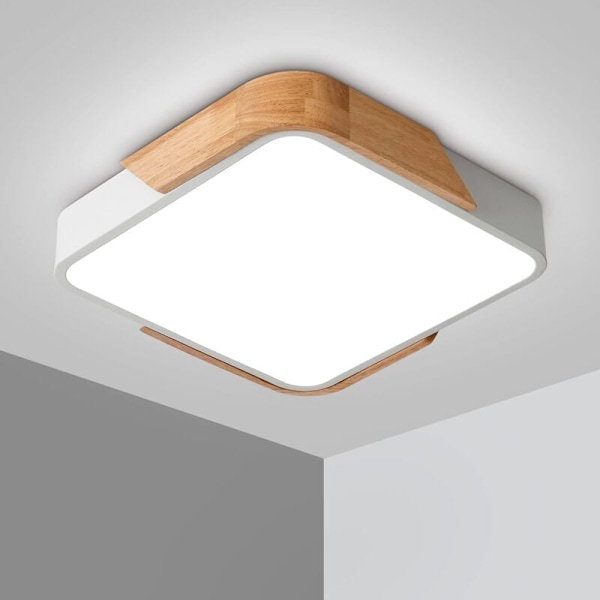 LED 18W Loftlampe med Fjernbetjening Dæmpbar Lysstyrke Moderne Ultra Tynd Kvadratisk Badeværelseslampe Armatur til Hjem Kontor Soveværelse Stue Sæt