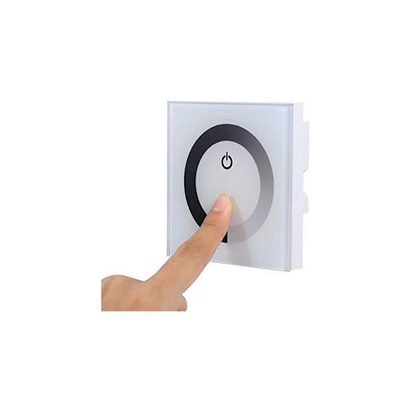 DC 12-24V LED Väggkontrollpanel med Beröringsfunktion och Dimbarhet för Justering av Belysning (Färg: Vit)