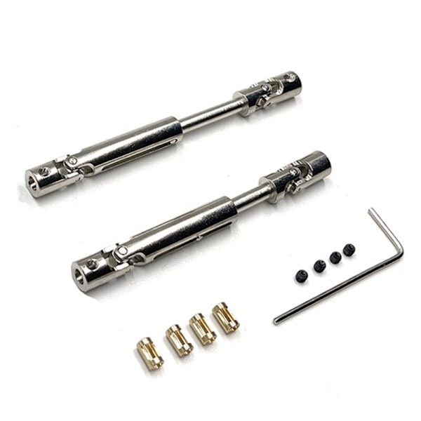 2X MN78 Metal CVD Drive Shaft with 3mm to 4 Shaft Sleeve for MN-78 MN 78 1/12 RC Car Upgrade Parts