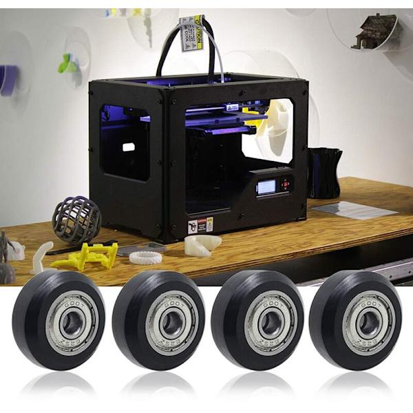 12 stk. 625Zz plasttrisser med gearlejer til 3D-printer, kompatibel med Hybrid -10/-10S/CNC-router