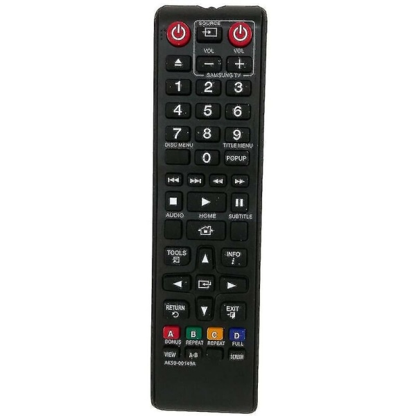 Fjernkontroll for Samsung Blu-ray-spiller Ak59-00149a Bd-f5100 Bd-fm57c Bd-h5100 Ak59-00166a Ak59-00