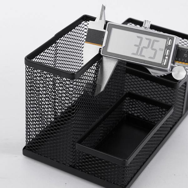 Tre gitter mesh penneholder, smedejerns brevpapir opbevaring penneholder, kontorbord dekoration, hjemmekontoret efterbehandling, fjernlagerboks