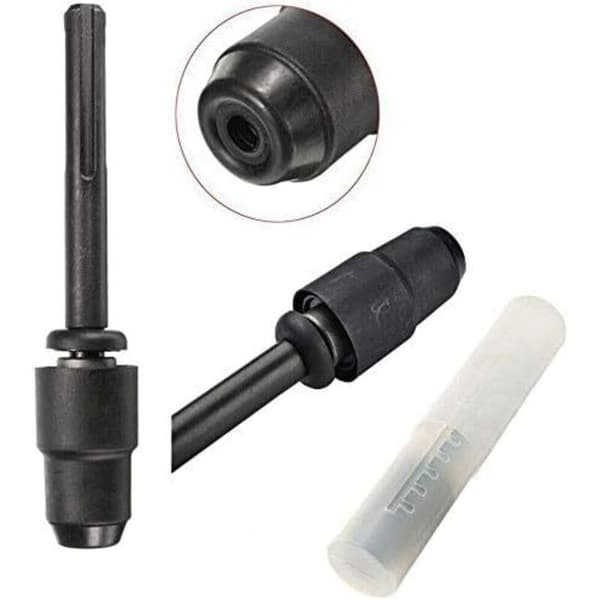 C45025 - SDS-Max til SDS-Plus konverteradapter med chuck - Sockelspissforbindelse for drill/hammer - Meisel/skog/drill - i CR-V stål