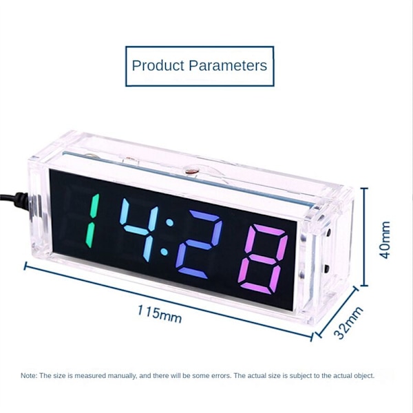 DIY Kit LED Digital Elektronisk Alarmur Lodde Fire til at Lave Reservedele