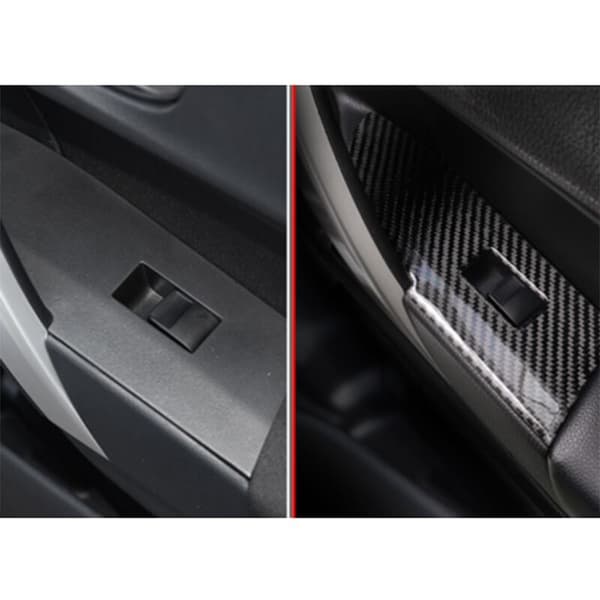 Fiber Interiör Fönsterströmbrytare Panel Cover Trim för 2014-2018
