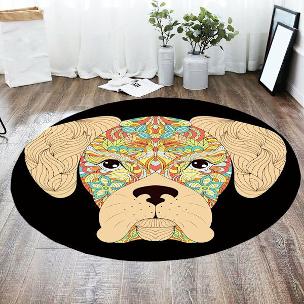 Pyöreä matto 80X80Cm Matto Huopa Olohuoneen Matto Matto 18