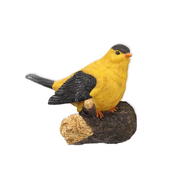 Trädgårdsprydnader Simuleringsfågelprydnader Lämpliga för trädgårdsdekoration utomhus (Yellow Bird)