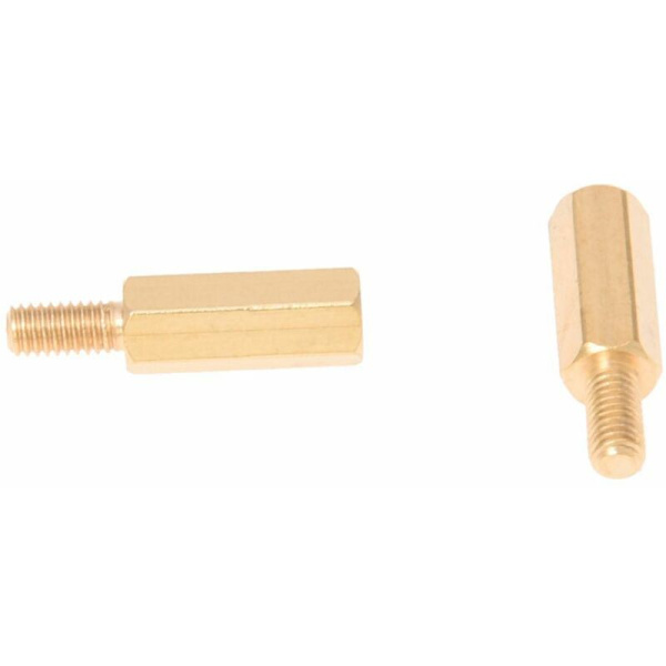 50 stk messing sekskant hode skrue avstandsstykke M3 hann x M3 hunn 12mm kroppslengde