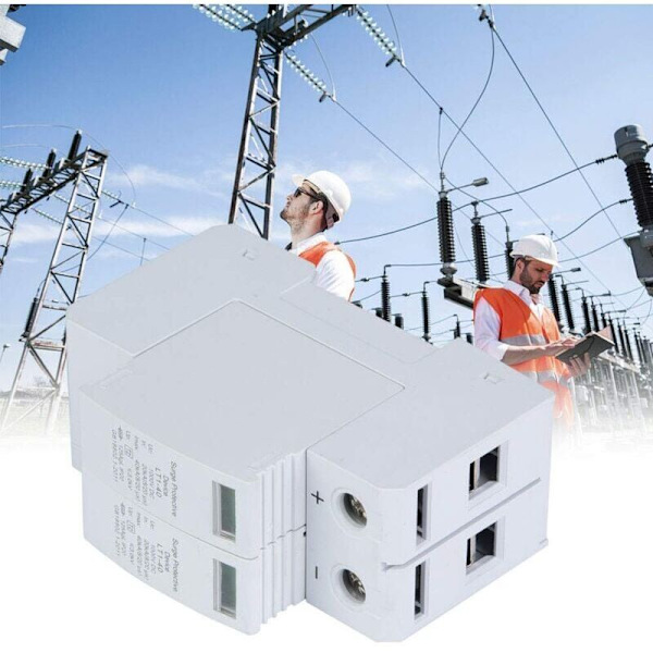 Fotovoltaisk Överspänningsskydd 2P Hushålls Blixtöverspänningsskydds Enhet..
