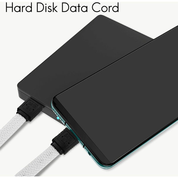 50cm Sata 3.0 Iii Sata3 7Pin Datakabel 6Gb/S SSD-kabler Harddisk Datakabel med Nylonjakke med Harddisk og Nylonjakket Versjon (Rød)