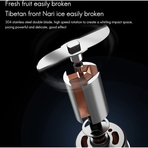Elektrisk Blender Køkken Juicer Blender Bærbar Madprocessor Opladning Brug Skær Saft Power Frugt Skæring, Hvid