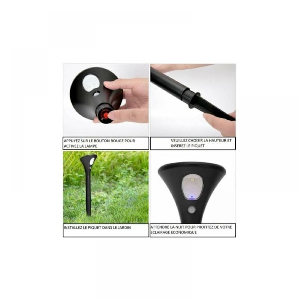 2 Solcelled LED-lamper med bevegelsessensor