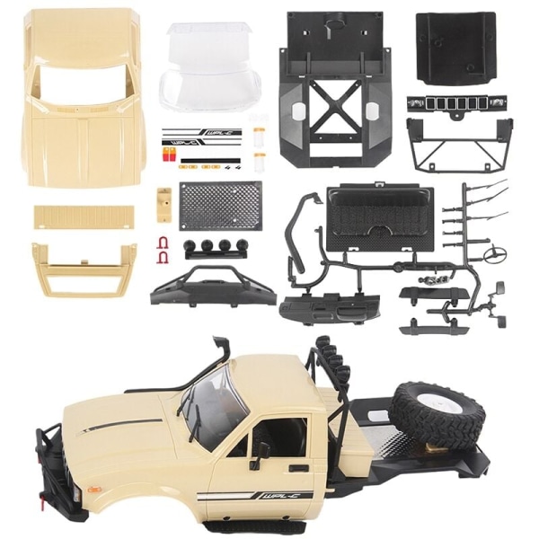 Usamlet 190 mm akselafstand bilkarosseri til C14 C24 C24-1 1/16 fjernbetjening bil reservedele tilbehør, gul