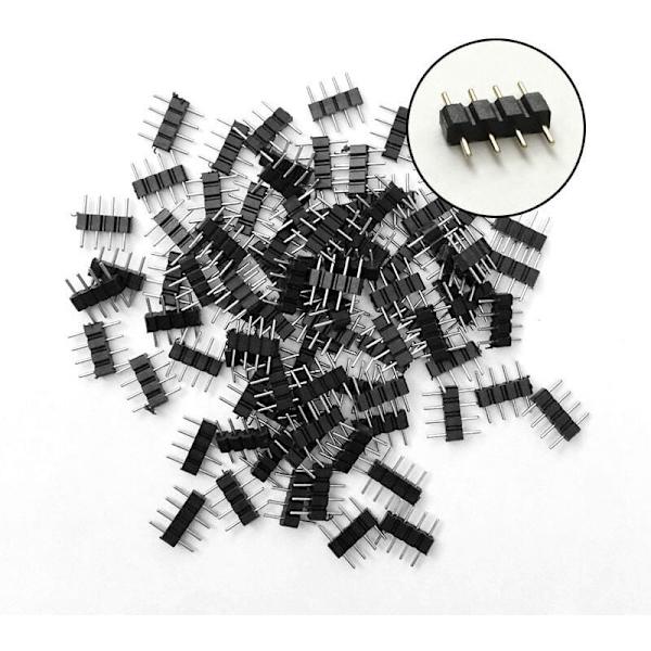 50 stk. 4-bens RGB LED-strip han-stikadapter-stik til 3528 5050 striplys