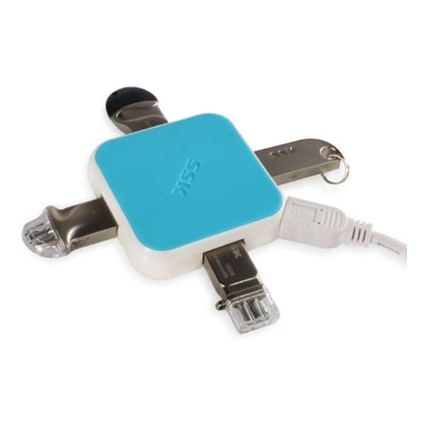 SHU030 Computer USB HUB, En til fire USB-splitter 1,2M Systemkompatibel Windows XP/Vista/7 Linux2.4 OS 9.1 eller nyere