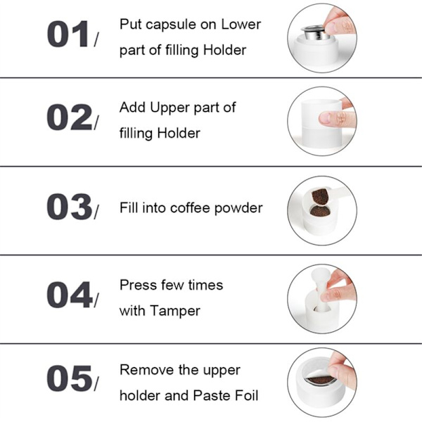 Påfyllbar Kaffe Kapsel for Gjenbrukbare Kaffe Pods, Barista Maskin Tilbehør-B