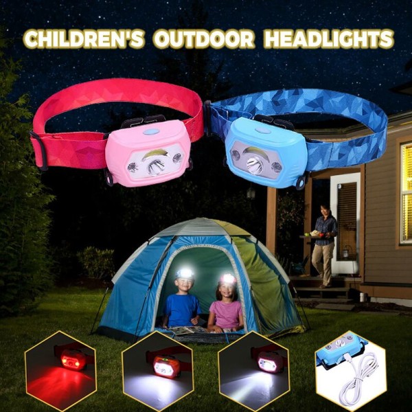 LED-hovedlampe til udendørs camping, lommelygte til drenge og piger, fødselsdags- og julegaver 1
