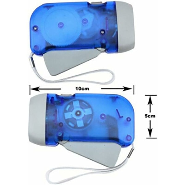 3 LED Dynamoficka Lampa Handvev Camping Bärbar Resa Vandring Ljus Hållbar Och Användbar-Fei Yu