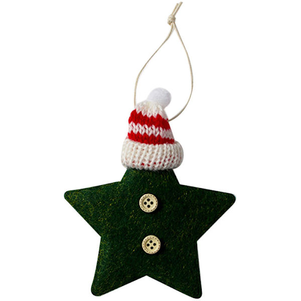Grön julgransprydnad stjärna julgransdekoration juldekorationer för nyår juldekorationer
