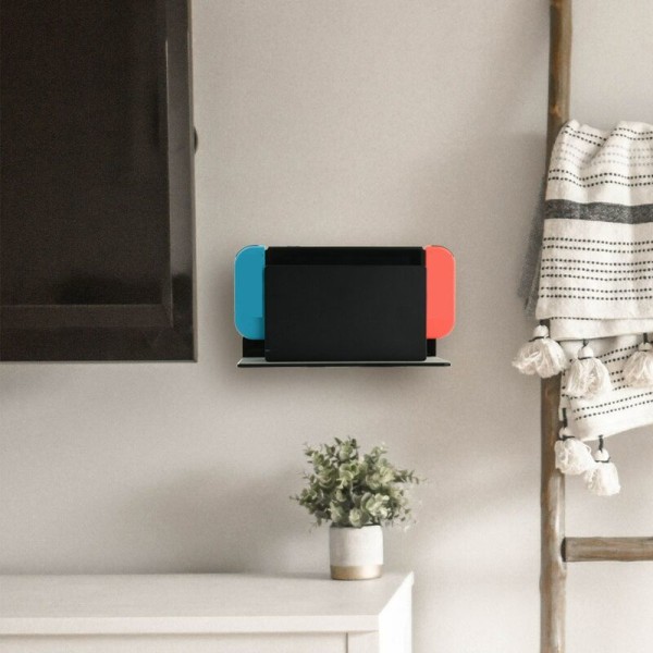 Väggmonterad högtalarstativ, akryldisplaystativ för Bluetooth-högtalare, webbkamera, mobiltelefoner, leksak-svart