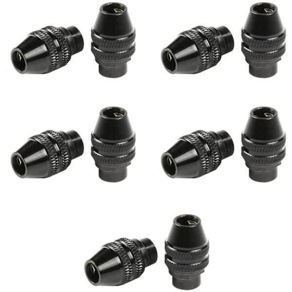10 st Mini Multifunktionell M8 Nyckellös Borrchuck för Rotationsverktyg M8X0.75 Tre Backar Byte