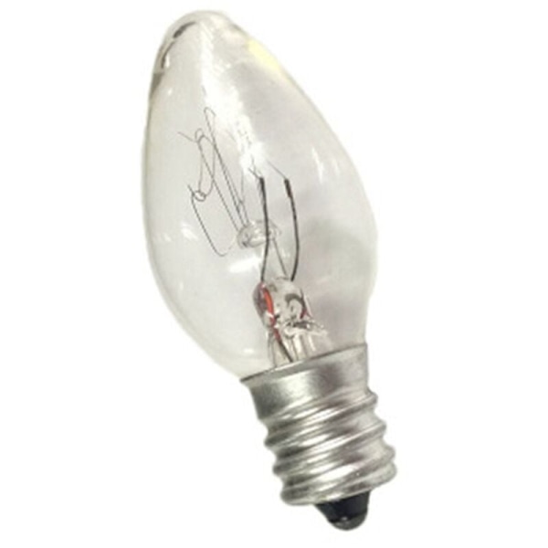 20 stk. 7 watt C7 E12 natlys pære og saltlampe udskiftningspærer, klare glas glødepærer