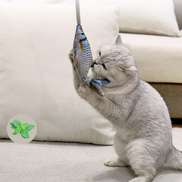 Interaktiv katt leksak simulerad fisk katt interaktiv katt leksak intressant husdjur leksaker-A
