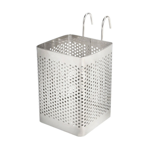 Rektangulær Metal Bestikholder, Vægmonteret Bestikkurv, Køkken Bestikafløbsbakke