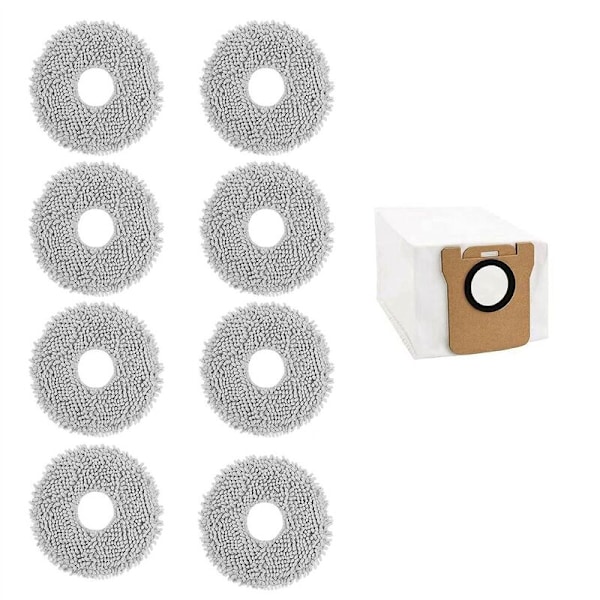 8 Pakk Moppputer for L10S Ultra, Vaskbar Robotstøvsuger L10 Ultra / Pro
